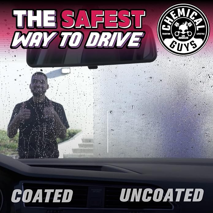 Chemical Guys HydroView Ceramic Glass Cleaner & Coating - Cleans & Adds Hydrophobic Protection, Car Window Cleaner for Glass, and Mirrors, Trucks, SUVs, and Home Use - 16 fl oz