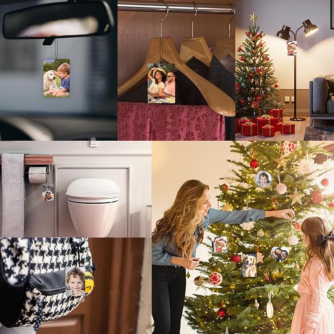 5/10/20/50/100Pcs Custom Logo Air Freshener for Car Bulk,Wholesale Personalized Double-Sided Car Air Fresheners with Photo Text Logo (50pcs-Round)