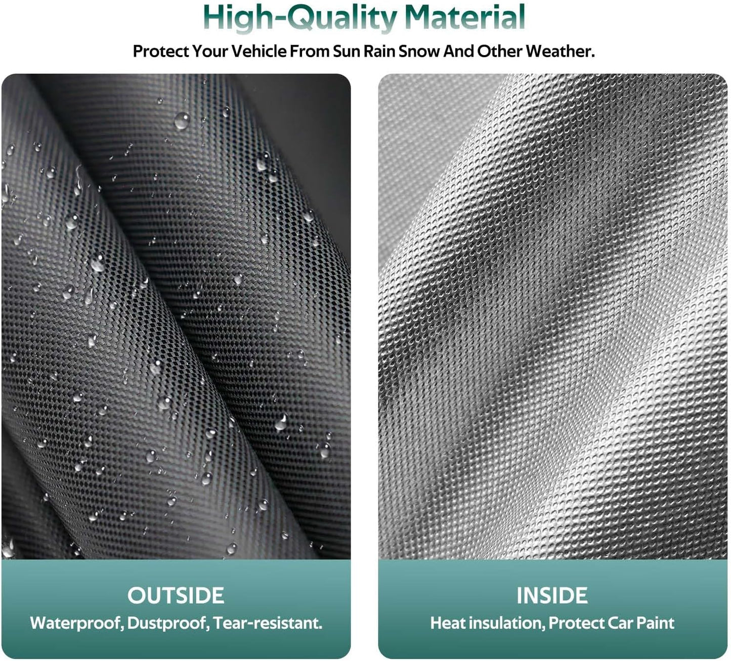 Compact SUV Car Cover Waterproof All Weather, Universal Fit for Kia Soul, Subaru Crosstrek, Honda HR-V, Nissan Kicks, etc. Rain Winter Sun Protection. (Length: 171"-181")