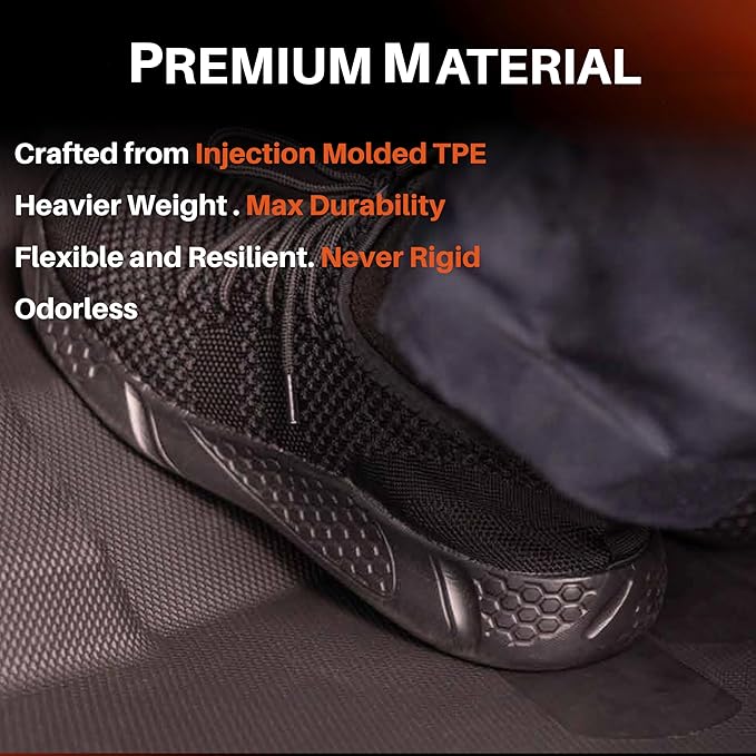 BaseLayer Elite Floor Mats for Chevy Colorado/GMC Canyon (2015-2022) Crew Cab & Extended Cab – Made in USA – Precision Fit Heavy Duty All-Weather Mats – Front (Red Logo)