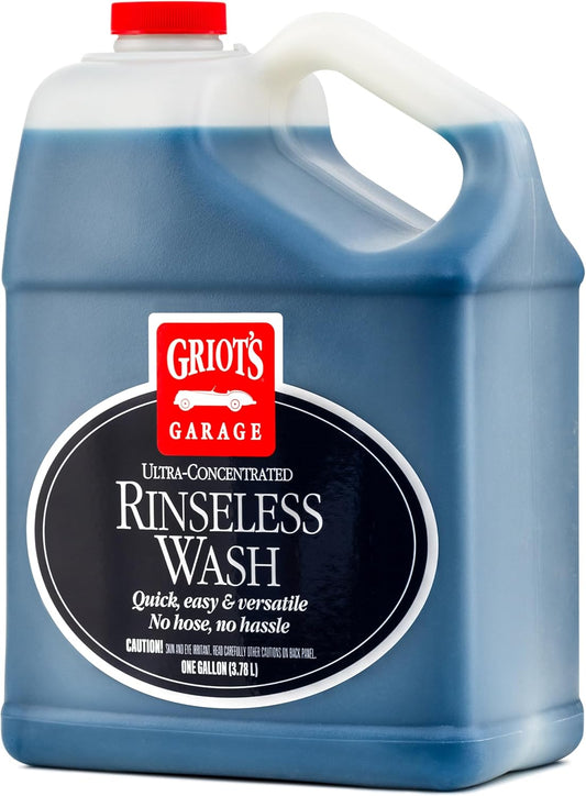 Griot's Garage Rinseless Wash for Car Cleaning and Detailing, No-Rinse Vehicle Washing, Dilutes Into Detailer, Clay Bar Lubricant, 10488, One Gallon