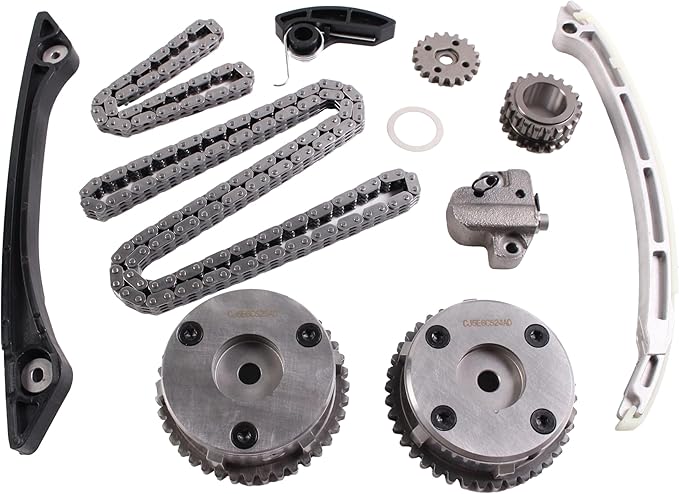 AUCERAMIC CJ5E6C525AD Timing Chain kit with VVT Sprockets Compatible with Ford Explorer Edge Escape Fusion Land Rover Discovery Sport Freelander Range Rover Evoque LV/L538 Lincoln MKC MKZ MKT 2.0L L4