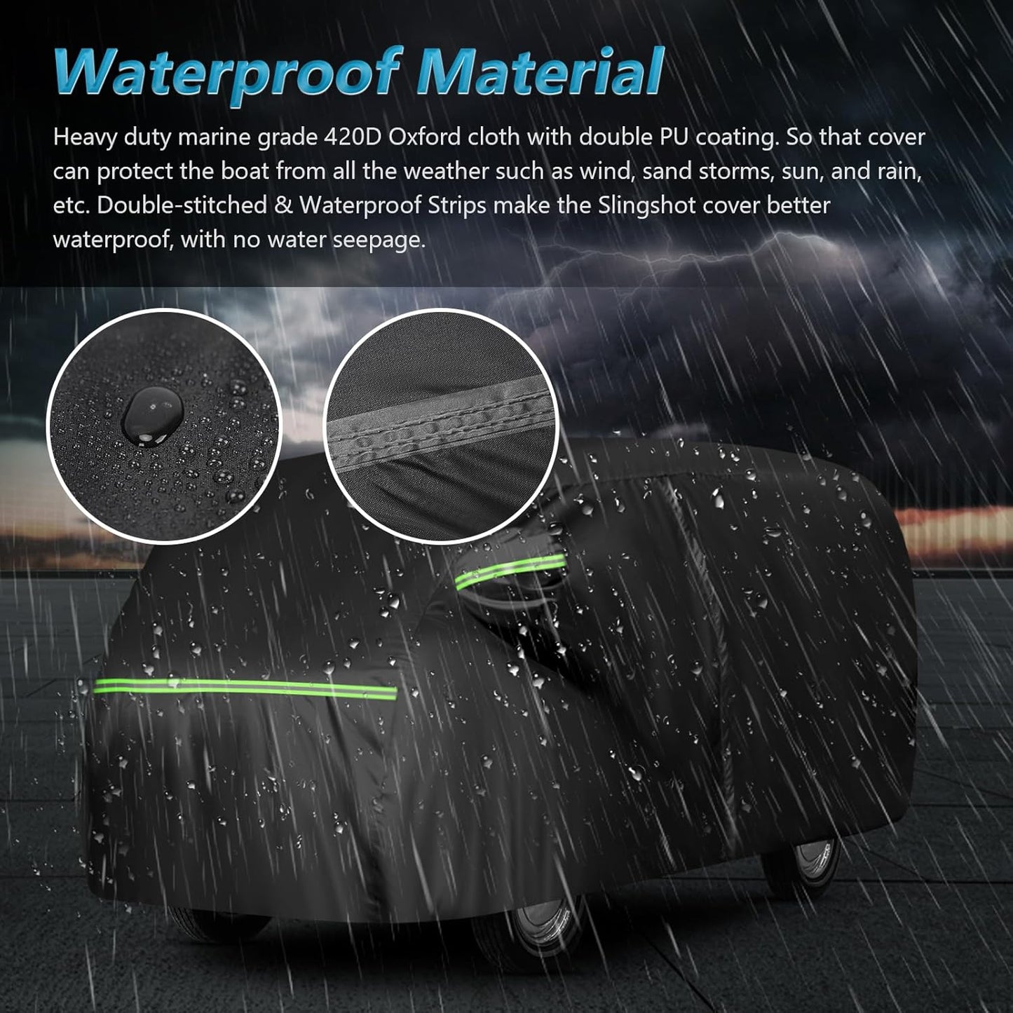 Car Cover for 1950-1992 VW Bus T1 T2 T3, Waterproof 420D Oxford Cloth Cover Outdoor Full Car Covers with Zipper Windproof Heavy Duty All Weather with Wind, Sun, UV and Dust Protectio