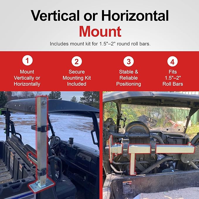 UTV Summit High Capacity Jack and Roll Bar Mounting System 2,500 lb Capacity U-5500 RC PF