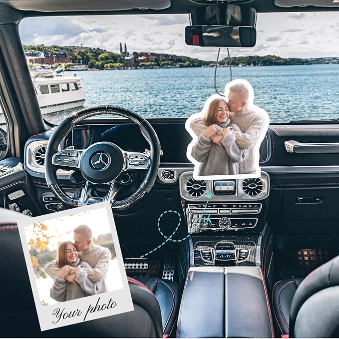 Custom Air Fresheners with Picture, Double Sided Air Fresheners with Custom Photo, Personalized Gift for Valentine’s Day Birthday