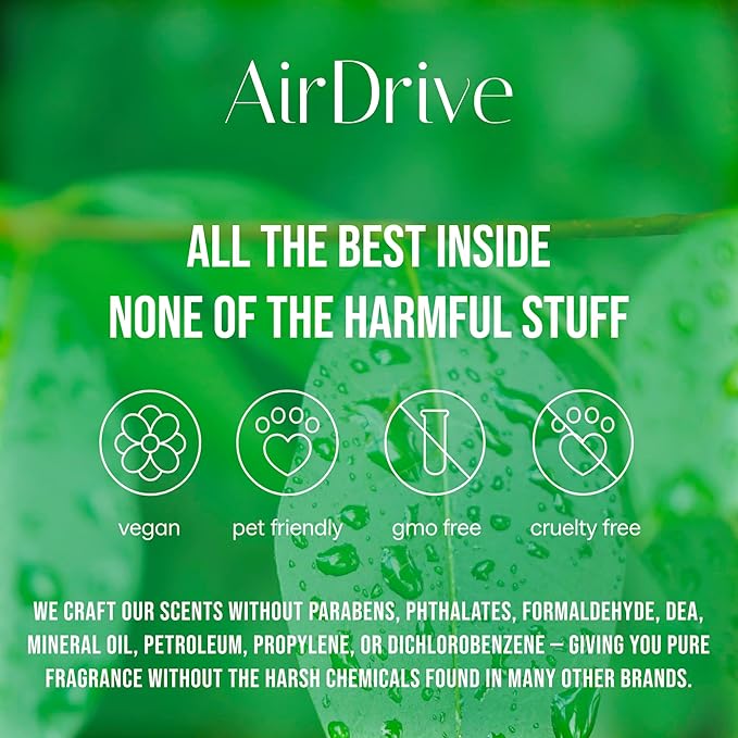 Car Air Freshener Mahogany Teakwood 2 Pack – Woody Aroma Diffuser, Long-Lasting Mahogany & Teakwood Hanging Oil Diffuser with Wooden Cap, Non-Toxic Car Air Freshener, Made in USA
