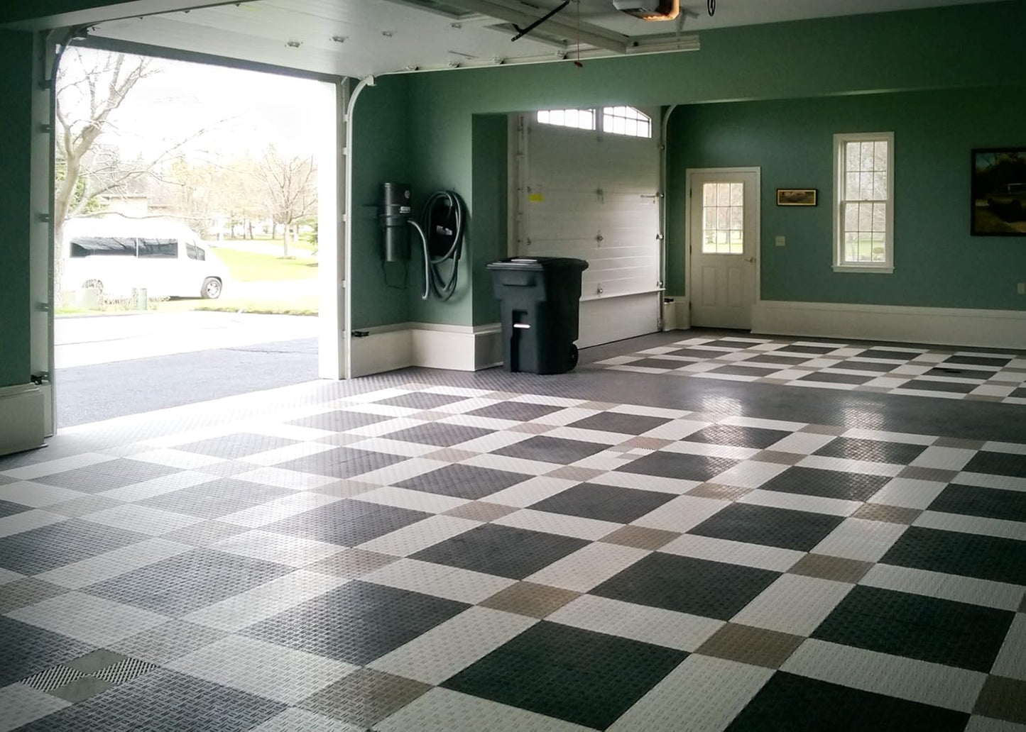 Big Floors GarageTrac Diamond, Interlocking Non-Slip Garage Flooring Tile, Durable, Modular, Heavy-Duty Copolymer, Easy Install (Royal Blue, 48 Pack of 12 x 12" Tiles)