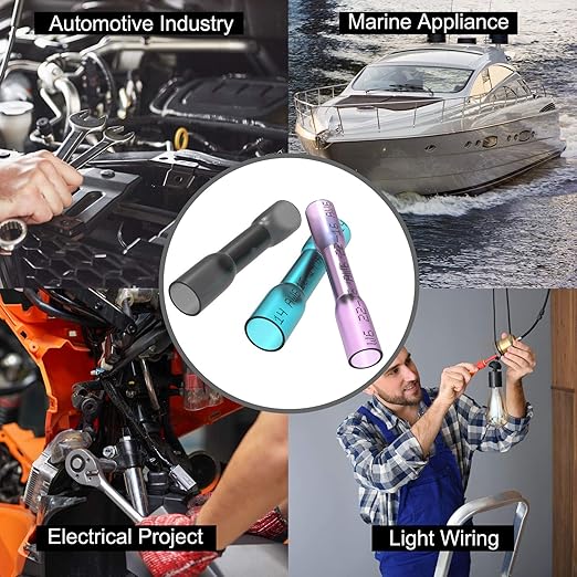 Heat Shrink Butt Connectors, 245Pcs Insulated Waterproof Electrical Wire Connector Kit Automotive Marine Grade Wire Crimp Terminals Butt Splices Assortment, Ideal for Boat, Truck, Stereo[26-10 AWG]