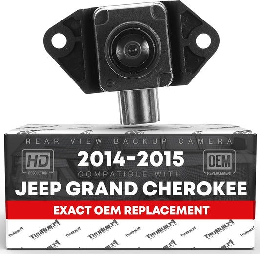 Rear View Backup Camera - Compatible with 2014-2015 Jeep Grand Cherokee - Reverse Park Assist Camera Replacement - OEM 68375333AA, 68137943AD, 68137943AE, 68137943AF, 68137943AG, 68137943AH, 590-071