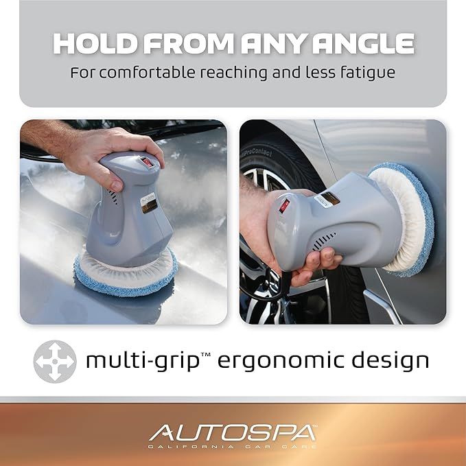 AutoSpa 94000AS Random Orbital 6" 120V Automotive Polisher with 2 Bonus Bonnets