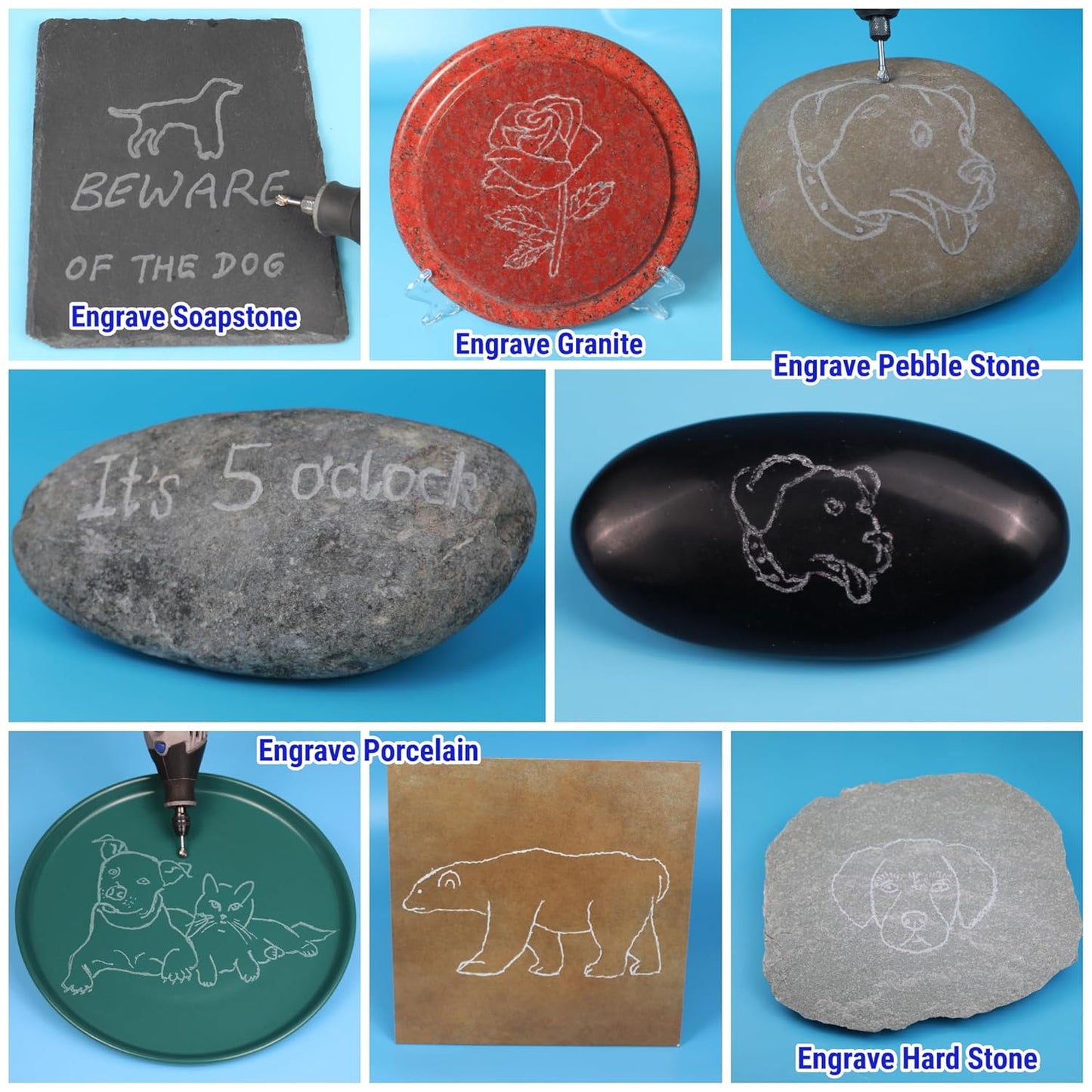 20 Pcs Carbide Burr Bits 1/8" Shank Compatible with Dremel Milwaukee Metal Grinding Wood Stone Steel Carving Cutting Engraving Grinder Kit Attachment Rotary Tool Accessories Set Harder than Diamond