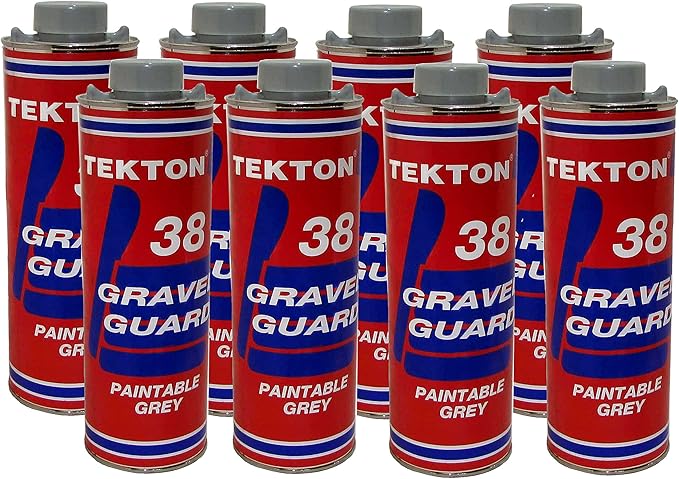 Gray Sprayable Automotive Undercoating for Cars and Trucks, Buses, RVs, Commercial Vehicles - Rubberized Paintable Undercoating (8 Cans Only)