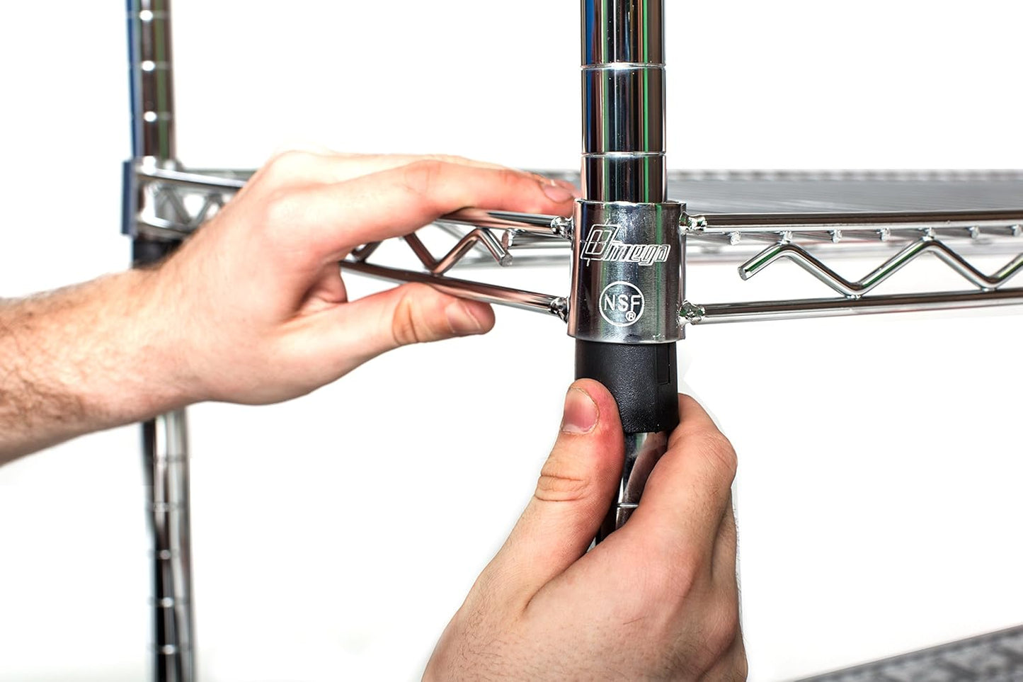 Omega 18" Deep x 18" Wide x 63" High 3 Tier Chrome Starter Shelving Unit