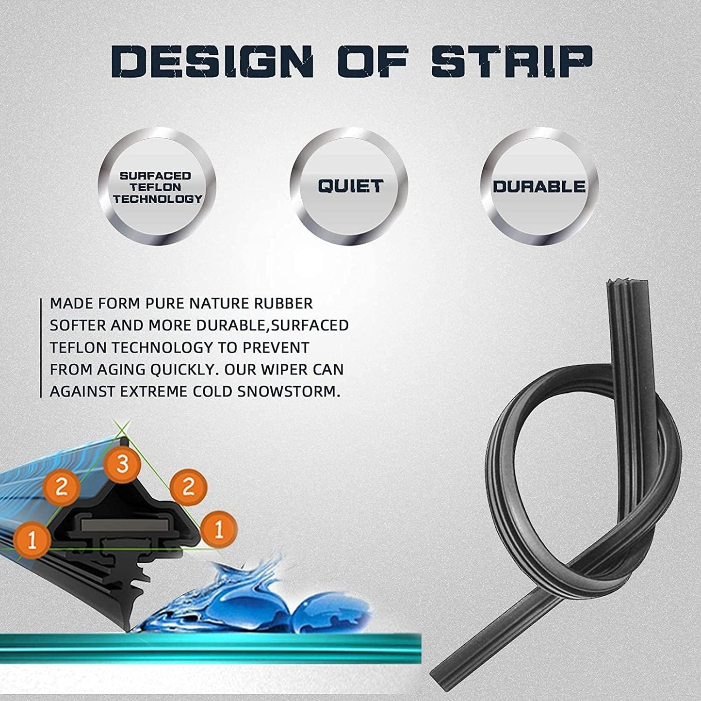 AUTOBOO 24"+20" Windshield Wipers with 12 Inch Rear Wiper Blade Replacement for Toyota 4runner 2010 2011 2012 2013 2014 2015 2016 2017 2018 2019 2022 2023 -Original Factory Quality (Pack of 3)