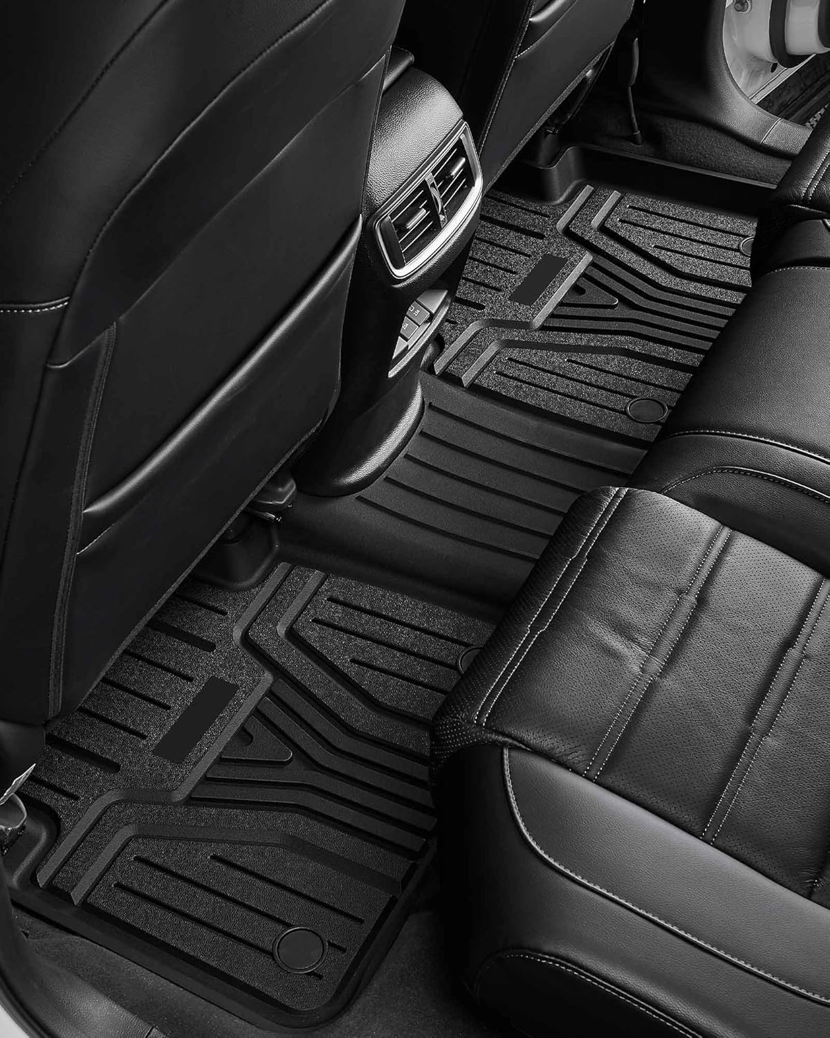 3W Floor Mats & Cargo Liner Fit for Honda CR-V 2023 2024 2025 2026 (Include Hybrid), All Weather TPE Custom Fit Honda CRV Floor Liner 1st, 2nd Row and Trunk (Upper Positon) Full Set Car Mats Black