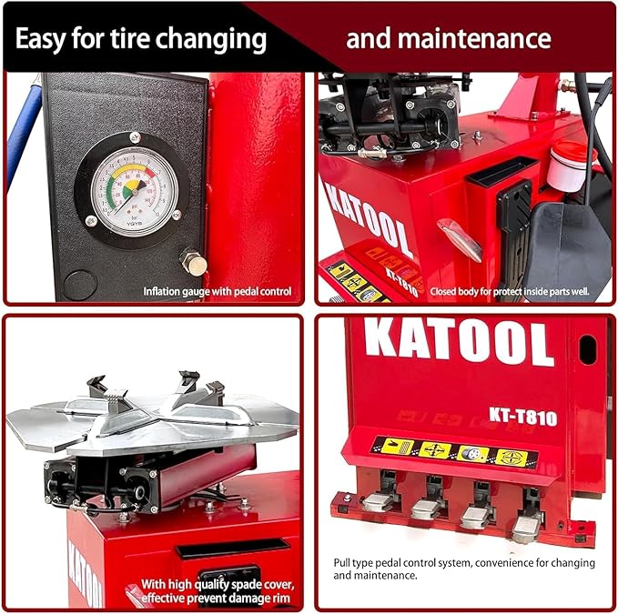 KATOOL 2.0HP Tire Changer Machine with Bead Blaster Tire Machine Tire Changer and Wheel Balancer Machine Combo KT-T810+KT-B760
