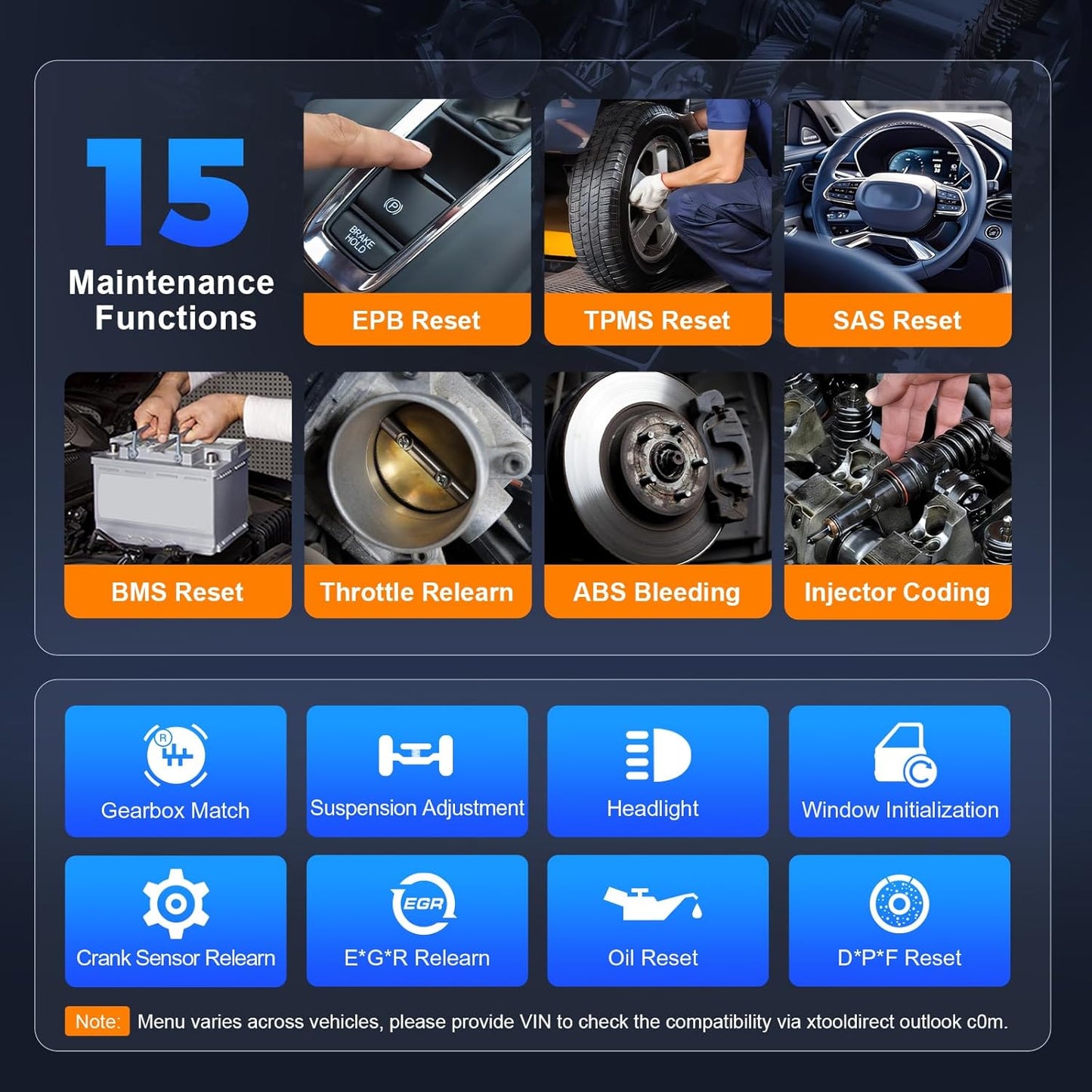 XTOOL D6 OBD2 Scanner, 2025 Full System Diagnostic Scanner for Car with 15 Resets, Oil Reset, ABS Bleed, Throttle Relearn, Crank Sensor Relearn, EPB, Free Update Scan Tool, Upgraded of D5S, FCA&CAN FD