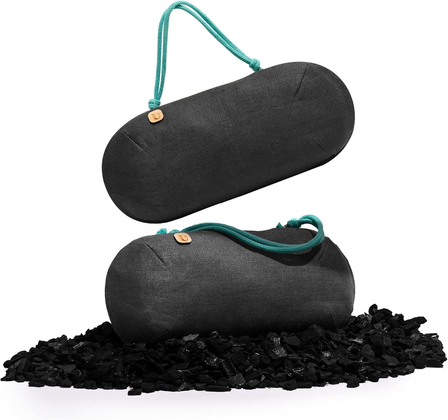 Car Air Freshener - Lasts 365+ Days - No Chemicals - 100% Activated Bamboo Charcoal - No Fragrance Deodorizer, Auto Odor Eliminator - Absorb Smoke Smell [2Pk]