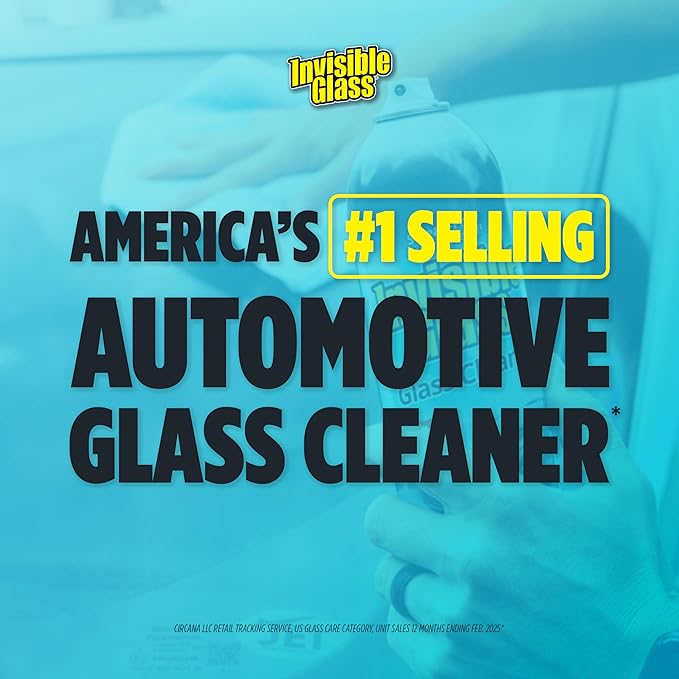 Invisible Glass 91164-4PK Premium Aerosol Glass Cleaner Spray for Car Windshields and Windows, Automotive and Home Window Cleaner, Streak-Free, Ammonia-Free, Tint-Safe – 19 oz (Pack of 4)