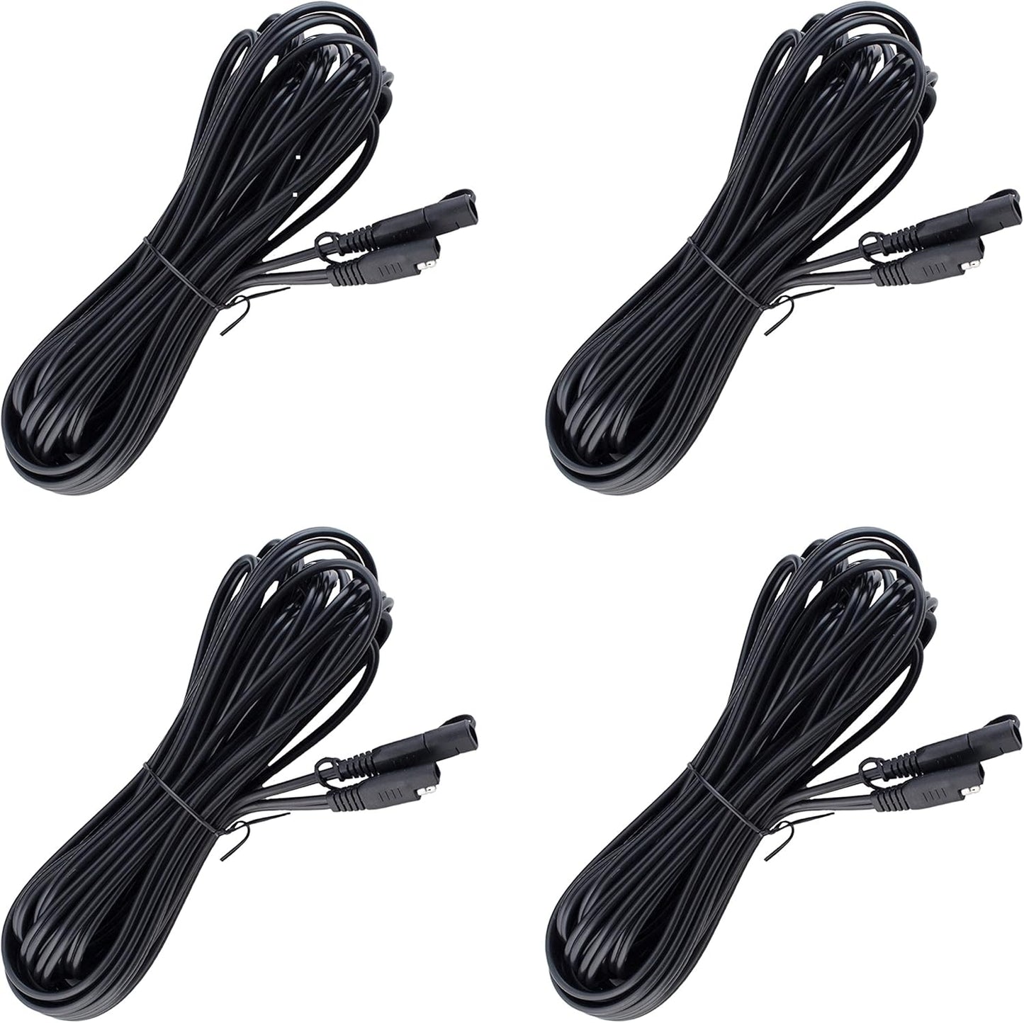 Battery Tender 12 Foot Extension SAE Cable 4 Pack - Designed for Use with Battery Tender Chargers - Quick Connect Plugs for Easy Connection to Motorcycle, Cars, ATVs and More - 081-0148-12-BG4