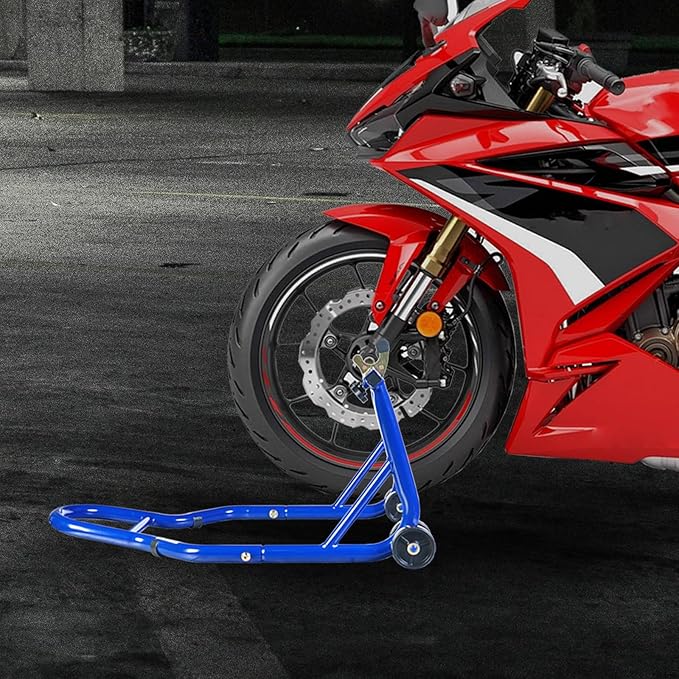 Motorcycle Stand Rear Combo Wheel Lift Stand, 500Lbs Capacity,Swingarm Spool Paddock Stand for Sport Bike,Fit for Yamaha, for Honda, Suitable for Kawasaki Blue