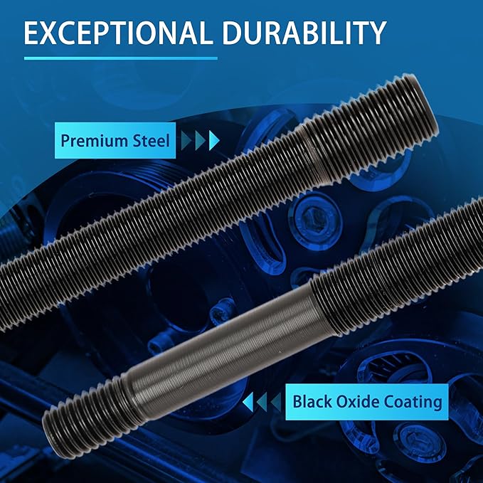 5Pcs Harmonic Balancer Installer Tool Set, Long Reach Crank Pulley Underdrive Damper Puller Installation Tool Kit, Compatible with Ford, GM, Dodge and Chrysler V8 and V6 Engines