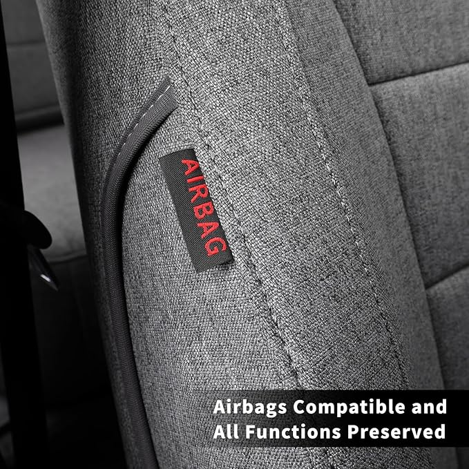 coverdream Custom Fit RAV4 Car Seat Covers for Select Toyota RAV4 LE 2013 2014 2015 2016 2017 2018,Full Coverage Polyester Seat Protector (Full Set,Gray)