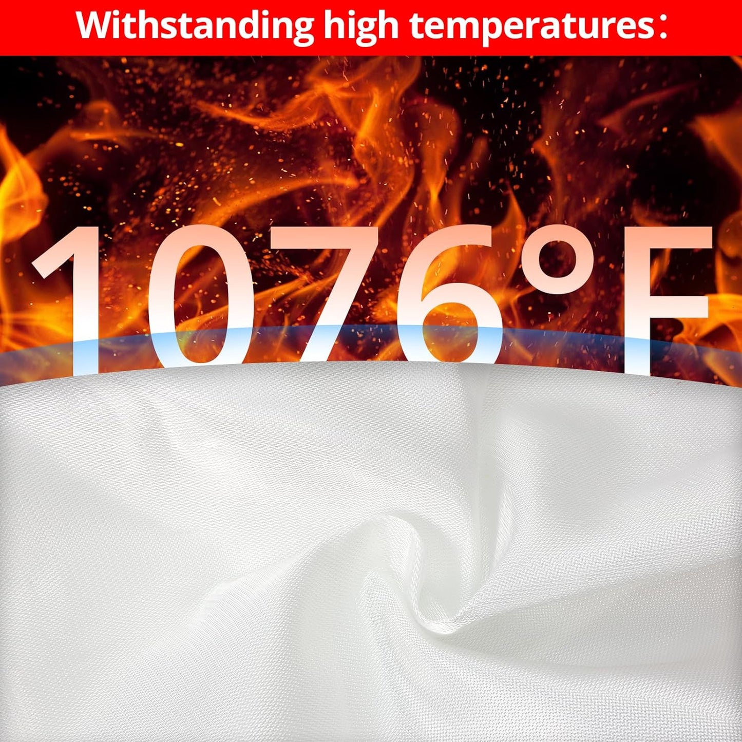 SecuCaptain Emergency Fire Blanket for Home - 60"x60" X-Large 4 Pack Flame Retardant Blankets with Fireproof Tabs for House Camping Kitchen Fire Protection Survival Safety