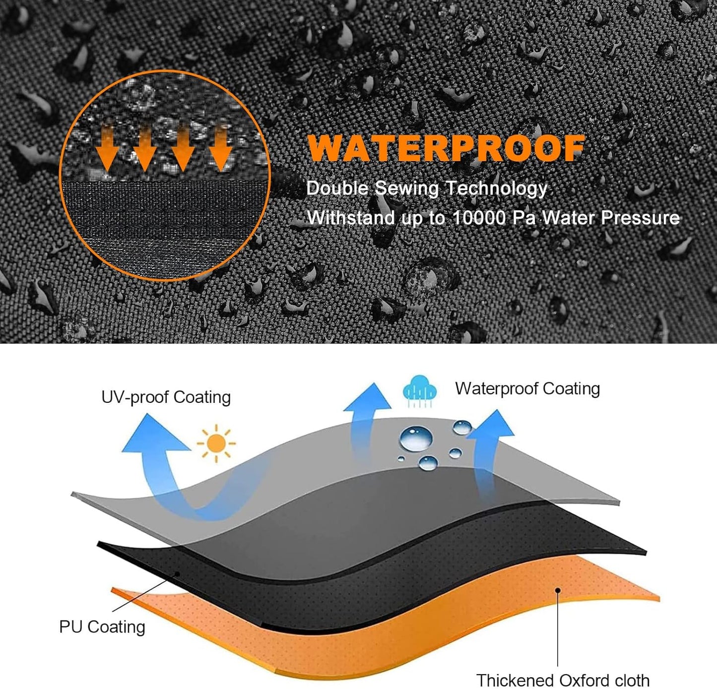 Comnova ATV Cover for 4 Wheelers - 95 Inch ATV Covers 600D Heavy Duty & Waterproof, Outdoor Four Wheeler Quad Cover All Weather Large for Polaris, Kawasaki, Arctic Cat, Honda, Yamaha and More