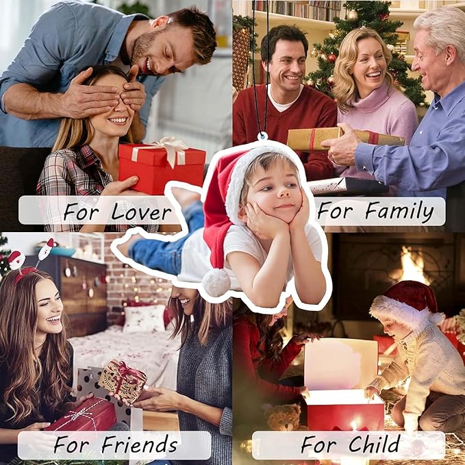 5Pcs Custom Car Air Freshener with Picture Photo Logo Personalized Double Sided Print Photo/Logo With Scents Freshener Cute Air Freshener with Picture Family Portrait Anniversary (5Pcs-Crop)