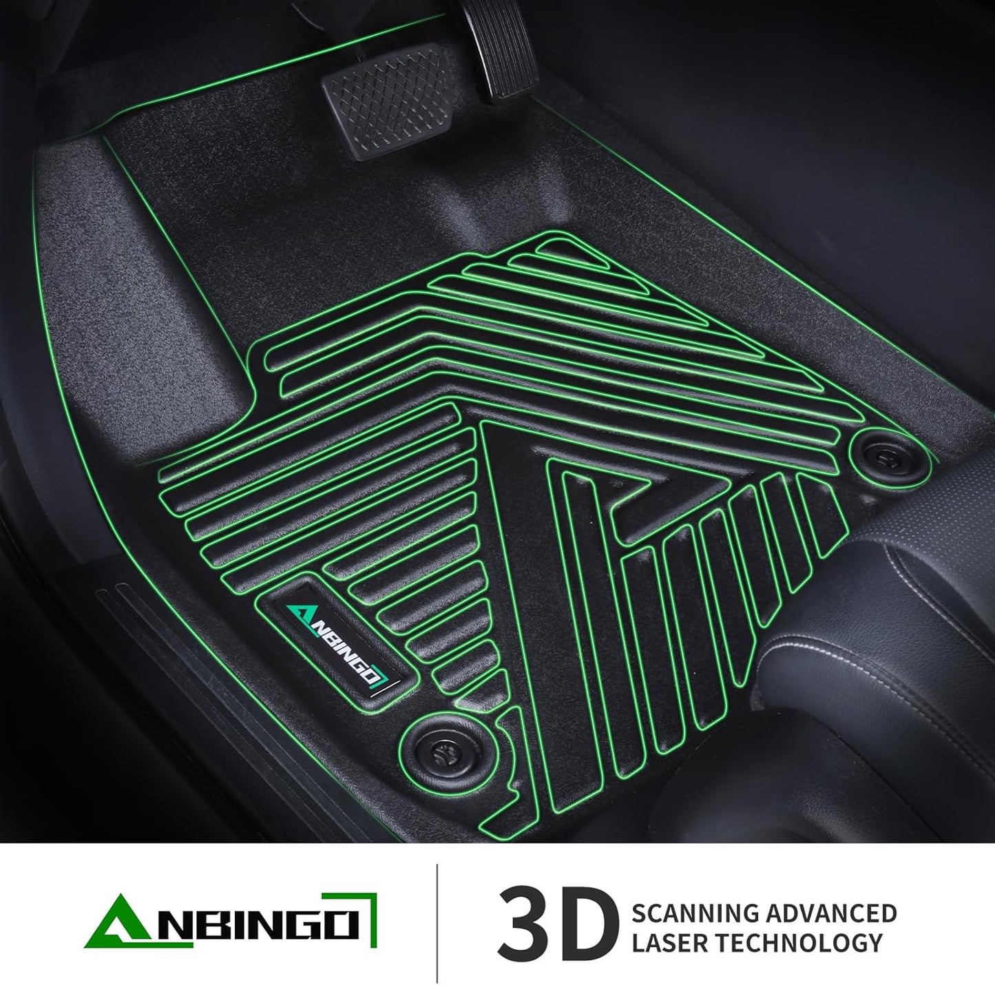 ANBINGO® Floor Mats & Cargo Liner for Kia Forte 2019-2024丨Custom for Forte S | EX | FE | LX | LXS | GT | GT-Line, 3D All Weather Car Floor Liners for Forte, Full Set