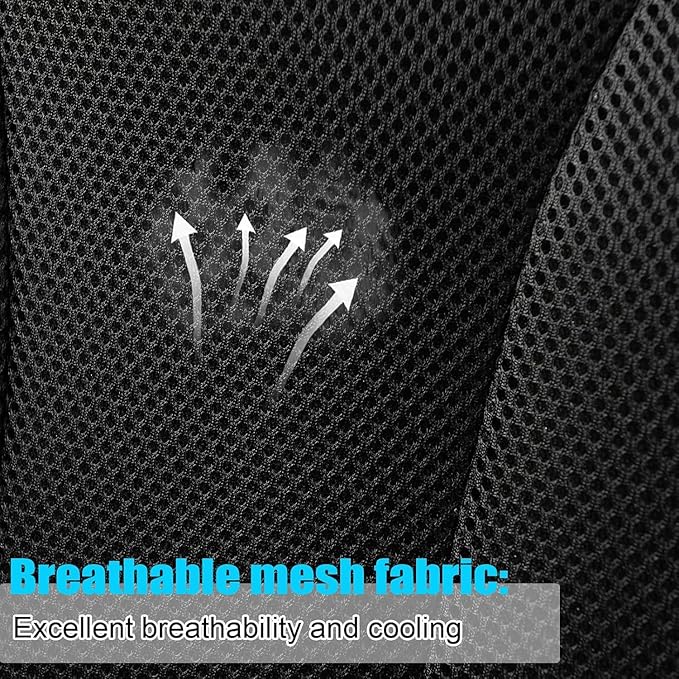 GIANT PANDA Fit Subaru Outback Forester Crosstrek Legacy Impreza Front Car Seat Cover, 3D Air Mesh Breathable Seat Protector（Grey+Black2-Pack）