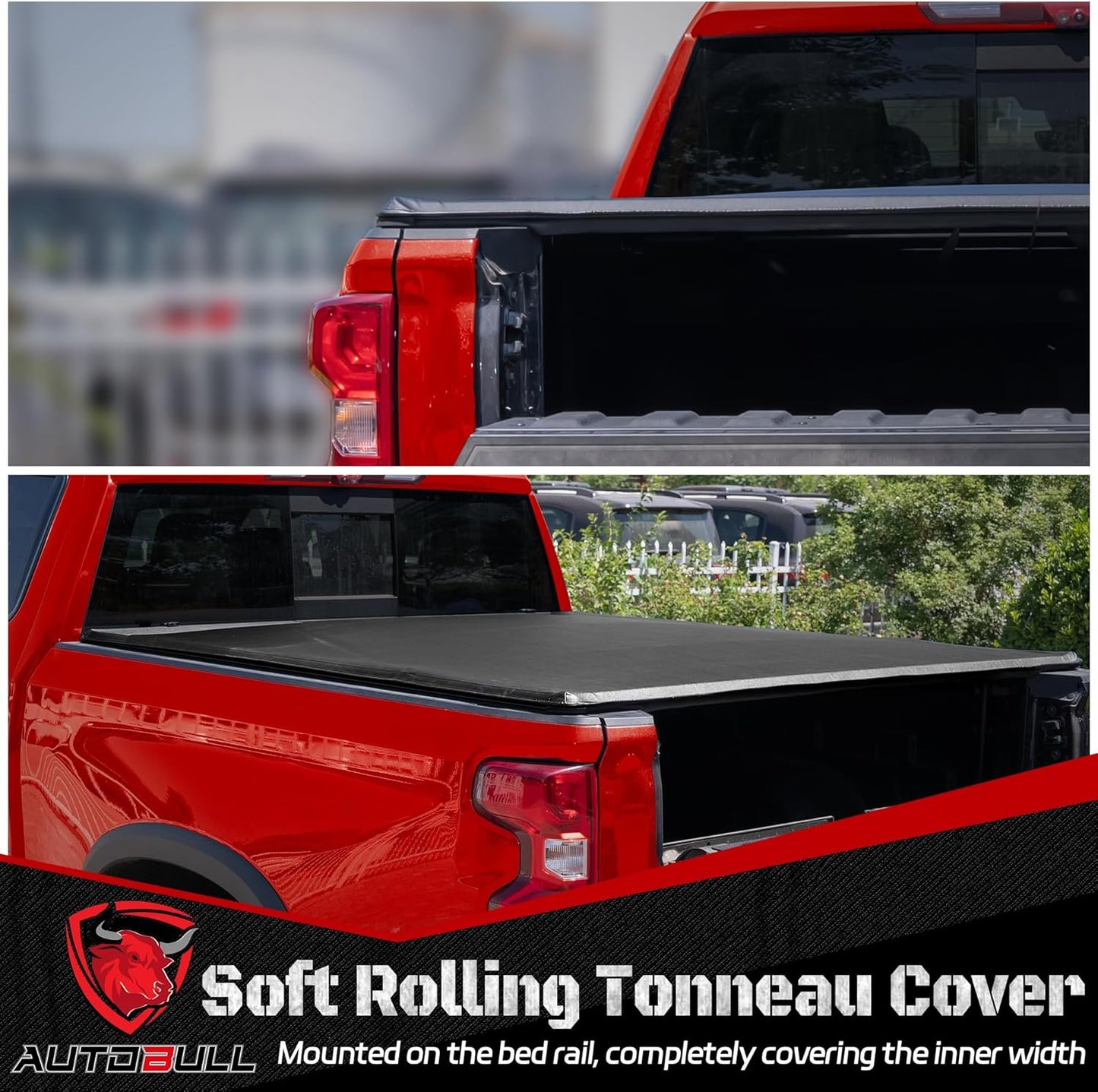 Soft Roll-up tonneau Cover Compatible with 2007-2021 Toyota Tundra(Excl. Trail Edition) 6.5ft Bed (78.7"), PVC Top Alloy Steel Structure