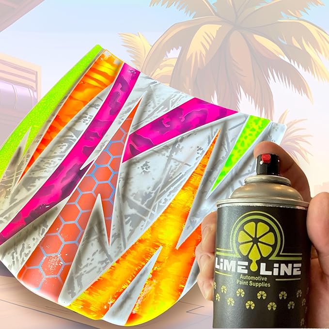 LiME LiNE Automotive Neon Basecoat Paint - Custom Paint for Cars, Trucks and Motorcycles Mix 1:1 with Urethane Reducer (Neon Yellow, 1 Pint)