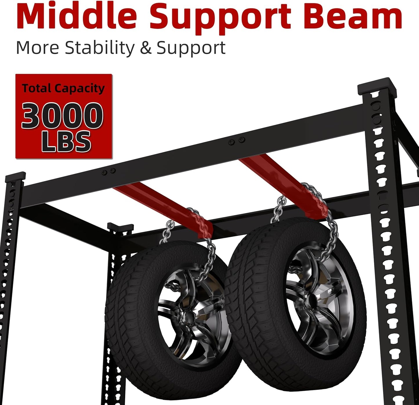 6 Packs 48" W x 24" D x 72" H Adjustable Garage Storage Shelves - 5-Shelf Heavy Duty Shelving Unit, Metal Utility Storage Organizer Racks for Warehouse Pantry Closet Kitchen, Black