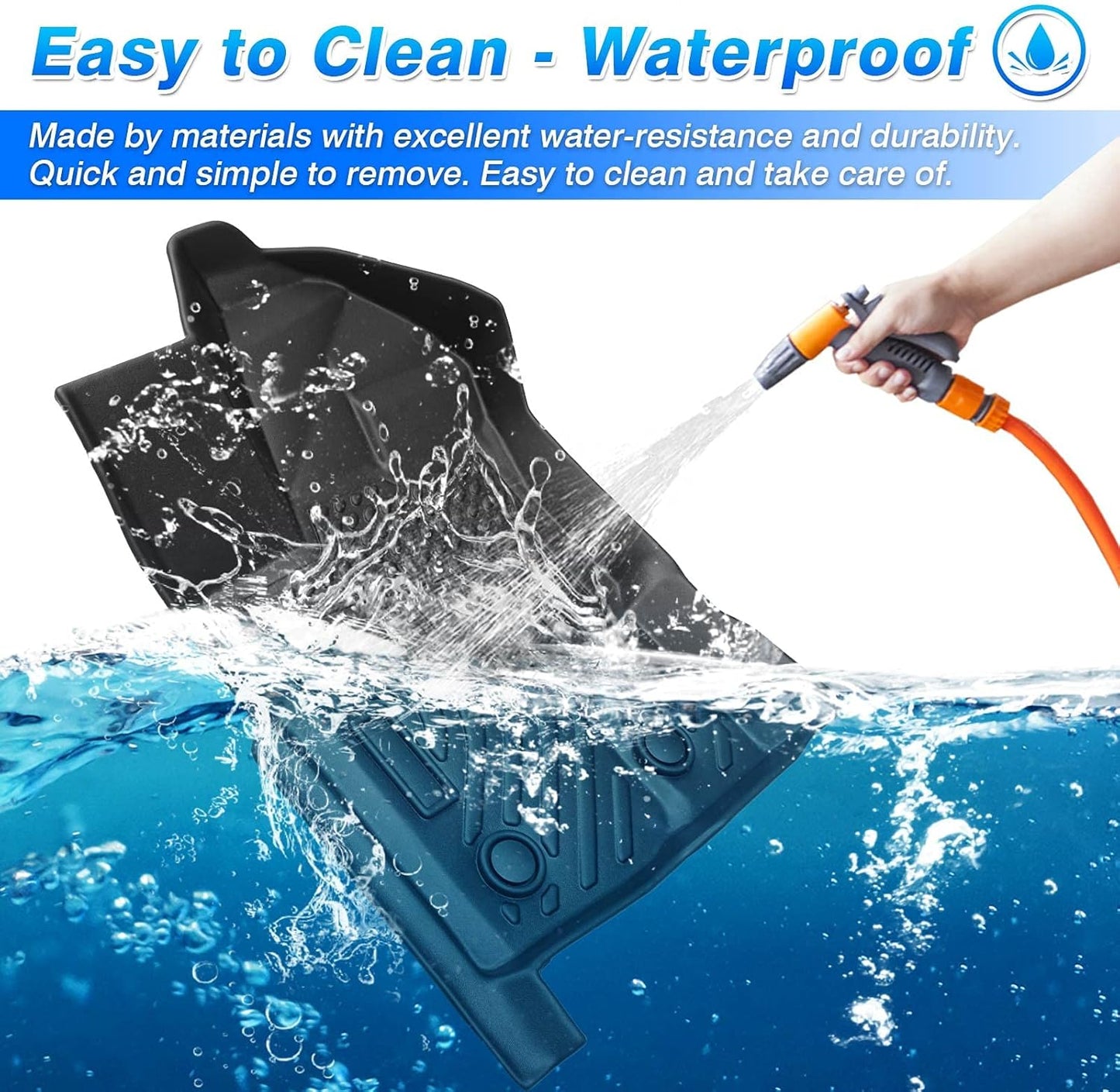 Cartist Floor Mats Fits for Ford Ranger 2019 2020 2021 2022 2023 Accessories All Weather Floor Mat for Ranger Super Crew Floor Liner Heavy Duty Black