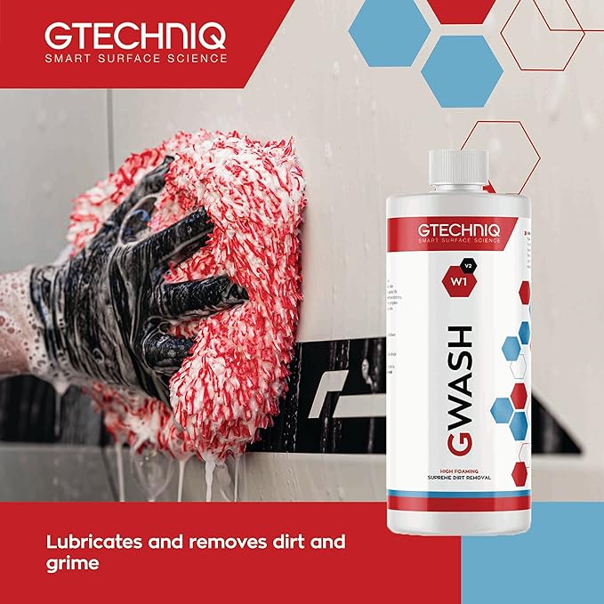 GTECHNIQ W1 GWash - High Foam Content; Breaks Bond Between Dirt Film and Paintwork; Lubricates for Minimal Surface Abrasion; Maximum Gloss Retention; Reduced Micro Scratching (5 Liters)