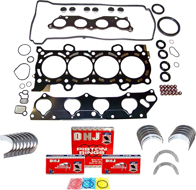DNJ RRK228 Re-Ring Kit for 2003-2011 Honda Accord CR-V Element 2.4L L4 16V DOHC 2354cc