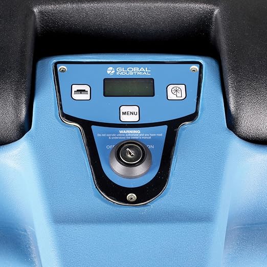 Global Industrial Commercial Electric Walk-Behind Auto Floor Scrubber, Battery Powered, 18" Cleaning Path, 12 Gallon Solution Tank, 15 Gallon Recovery Tank