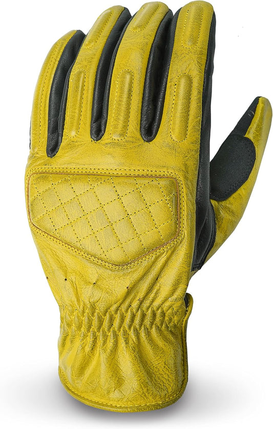 Leather Motorcycle Gloves with Adjustable Fitting Bike Riding Gloves for Riders