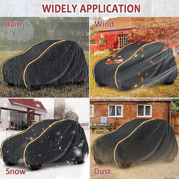 StarknightMT UTV Cover 2 Seater, Full Cover Compatible with Can Am Maverick X3 /Turbo / 900, Kawasaki, CFMOTO, RZR, Talon, SXS Heavy-Duty All Weather Protection Cover 2-3 Seater