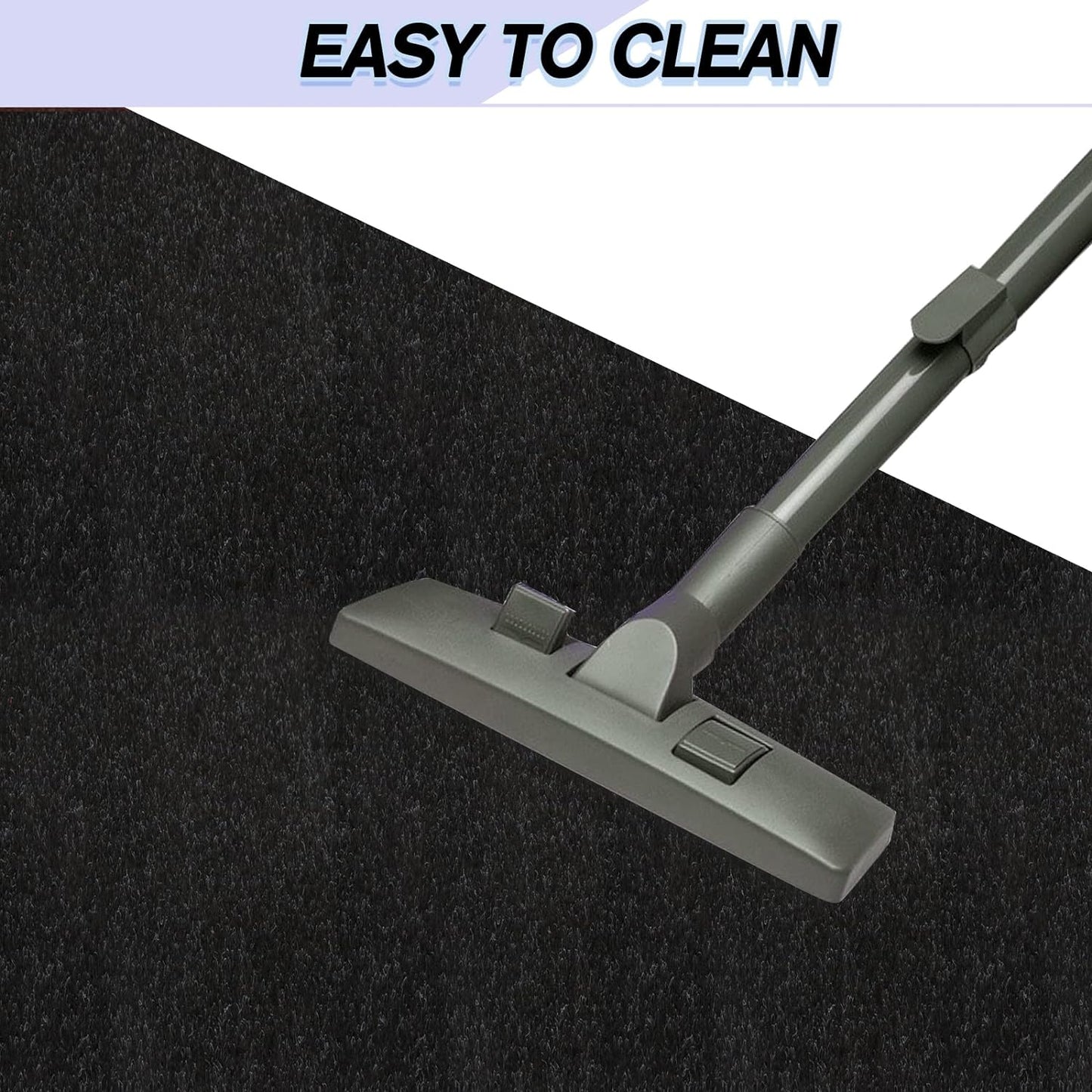 Custom Size Backed Non-Slip Area Rugs Runner, Easy Clean, Waterproof Runner Rugs for Hallway Entryway, Kitchen, Laundry, 4FT x 4FT, Black