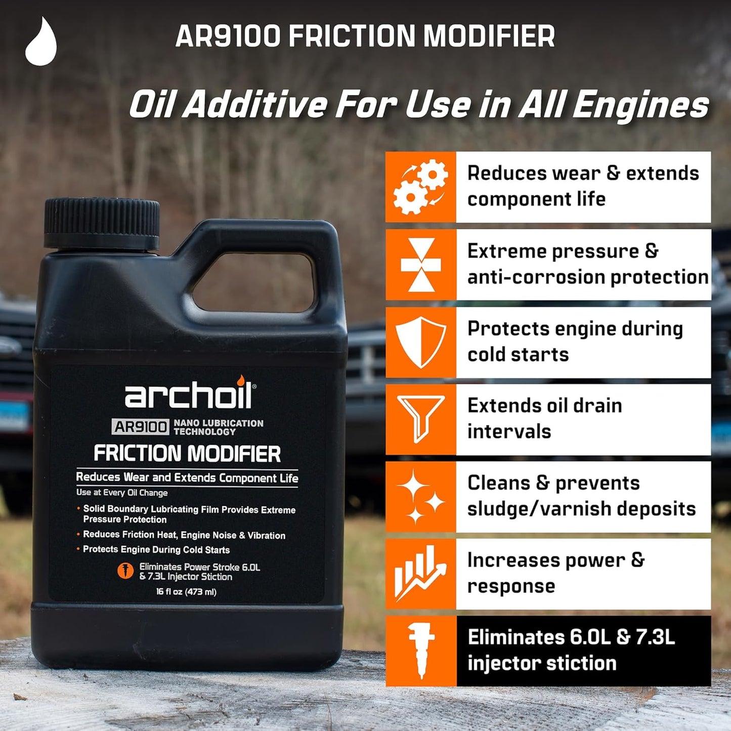 Archoil Ultimate Diesel Kit - AR9100 Friction Modifier (16oz) + AR6500 Diesel Treatment (40oz) + AR6400-D Diesel Fuel System Cleaner (12oz)