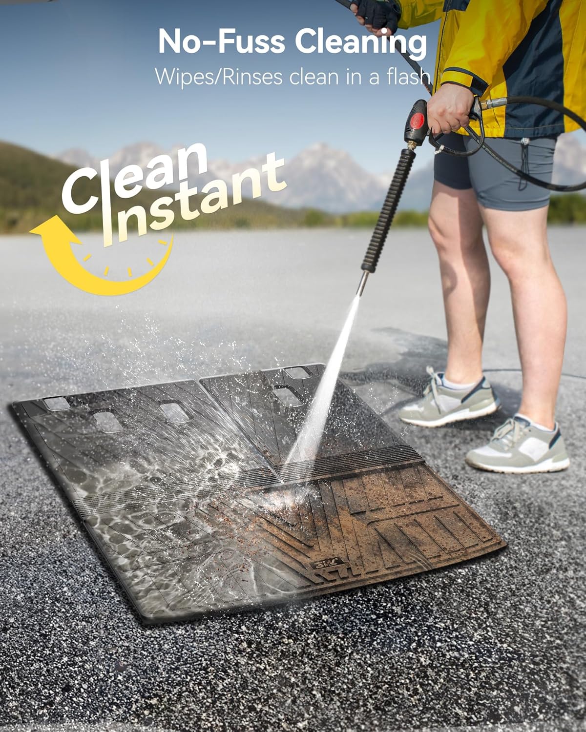 3W Cargo Liner Fit for Honda Pilot 2023-2025 TPE Custom Fit All Weather Honda Pilot Accessories 2023-2025 Odorless Anti-Slip Mats Trunk Mats Black