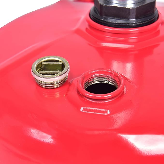 AO5 5 Gallon Portable Oil Lift Drain, Steel Oil Drain, Adjustable Height Waster Oil drain for Changing car and Truck Motor Oil, Red