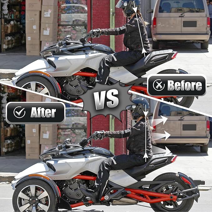 Handlebar Riser for Can Am Spyder, Aluminum Handle Bar Riser Extension Kit For Can-Am Spyder RT RTs 2020-Newer, Compatible with Spyder F3 F3s Adjust 1 1/8" Backward 1 3/8" Upward