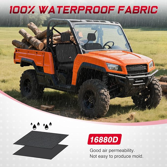 Frokom UTV Seat Covers Fit for Can Am Defender HD7 HD9 DPS All Years, 1680D Durable Fabric-Black