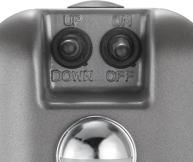 Husky Towing 87247 Brute Electric Trailer Tongue Jack 4500 lb Capacity 18 Inch Travel 6 Inch Drop Down Leg 3 LED Work Lights Bolt-On Gray