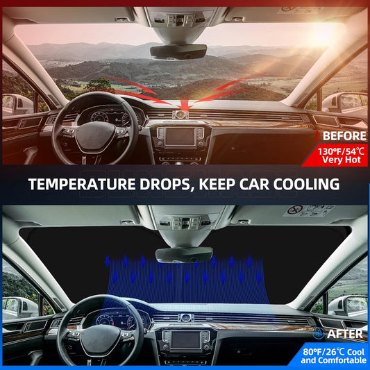 Windshield Sun Shade for Honda HR-V (LX Sport EX EX-L) 2023-2025 2026 Foldable HRV Sunshade Custom Fit Front Window Car Interior Accessories Protector Blocks UV Rays