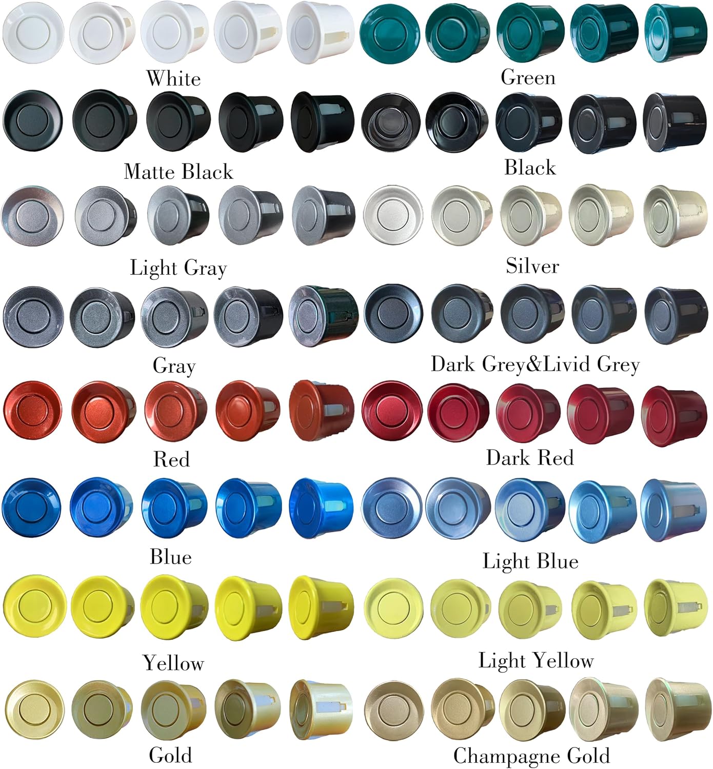 Car Reverse Backup Parking Sensor Radar System kit The LED Display with 3 Colors can Both Shows Distance Data and warn You with beep Sound Adjustable Volume Compact and Easy to Install (Blackbrown)